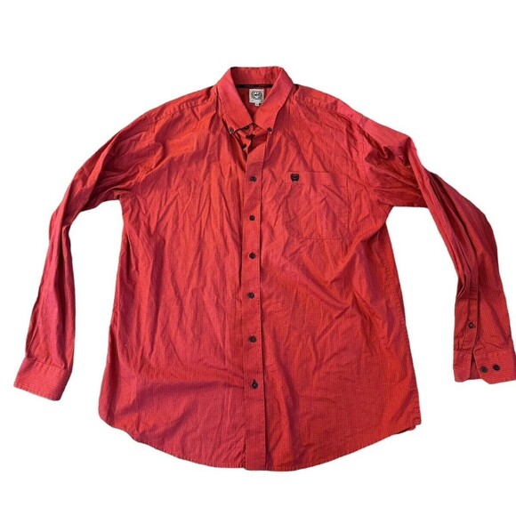 CINCH - Mens Red Longsleeve Button up Shirt - Men’s‎ Size Large - Picture 1 of 12